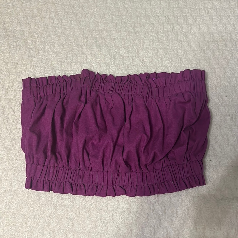 Cute purple tube top perfect for Mardi Gras or going out!!!